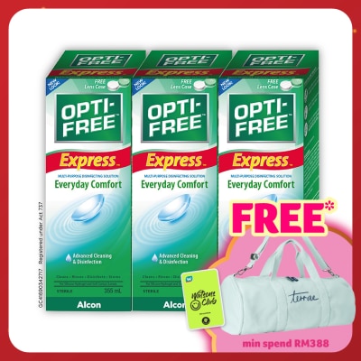 OPTI FREE EXPRESS Multipurpose Disinfecting Solution 3x355mL