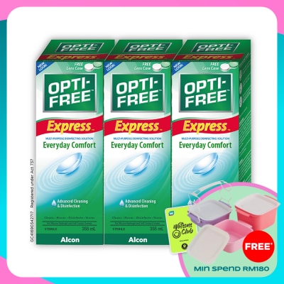 OPTI FREE EXPRESS Multipurpose Disinfecting Solution 3x355mL
