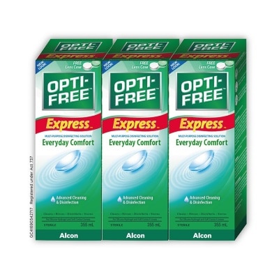 OPTI FREE EXPRESS Multipurpose Disinfecting Solution 3x355mL