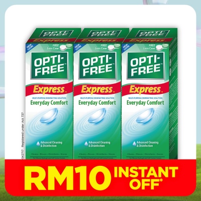OPTI FREE EXPRESS Multipurpose Disinfecting Solution 3x355mL