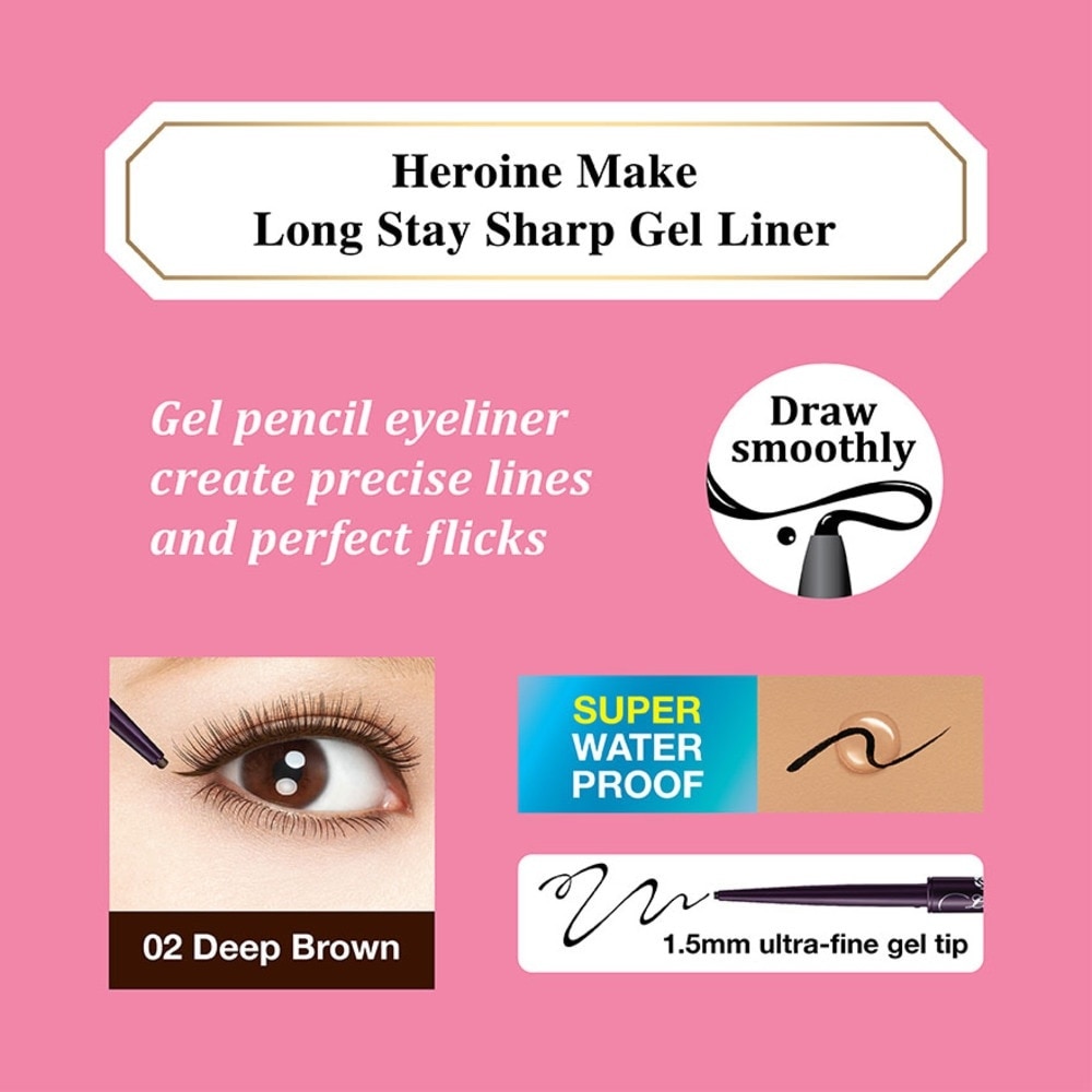 HM Long Stay Sharp Gel Eyeliner 02 Deep Brown 1's