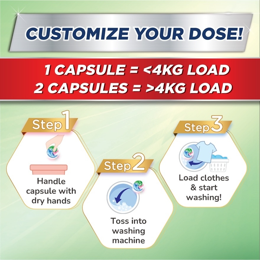 Fresh Eucalyptus 5 In 1 Power Laundry Capsules 18+2s 210g