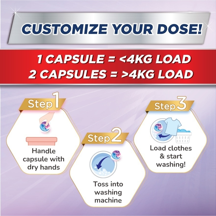Fresh Lavender 5 In 1 Power Laundry Capsules 18+2s 210g