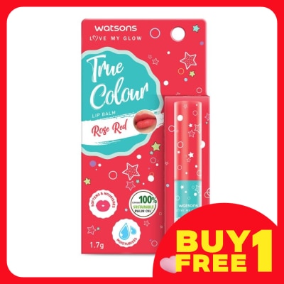 WATSONS True Colour Lip Balm Rose Red 1.7g