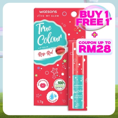 WATSONS True Colour Lip Balm Rose Red 1.7g