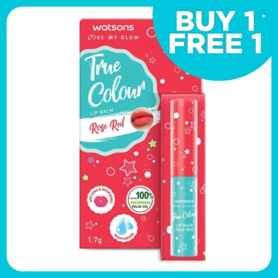 WATSONS True Colour Lip Balm Rose Red 1.7g