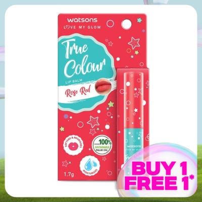 WATSONS True Colour Lip Balm Rose Red 1.7g