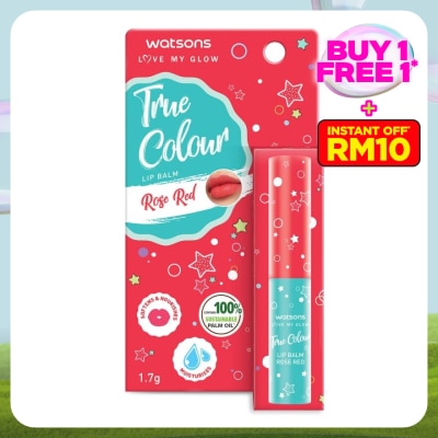 WATSONS True Colour Lip Balm Rose Red 1.7g
