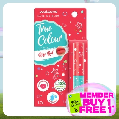 WATSONS True Colour Lip Balm Rose Red 1.7g