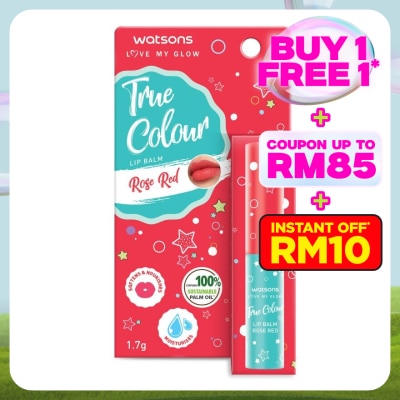 WATSONS True Colour Lip Balm Rose Red 1.7g