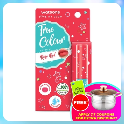 WATSONS - True Colour Lip Balm Rose Red 1.7g