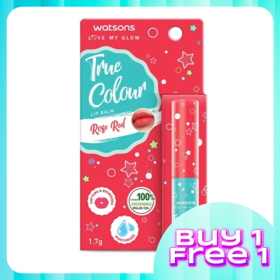 WATSONS True Colour Lip Balm Rose Red 1.7g