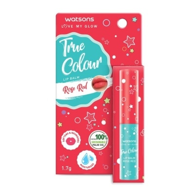 WATSONS True Colour Lip Balm Rose Red 1.7g