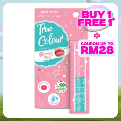 WATSONS True Colour Lip Balm Blooming Pink 1.7g