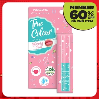WATSONS True Colour Lip Balm Blooming Pink 1.7g