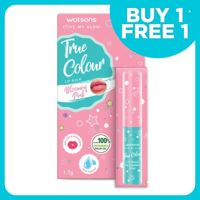 WATSONS True Colour Lip Balm Blooming Pink 1.7g