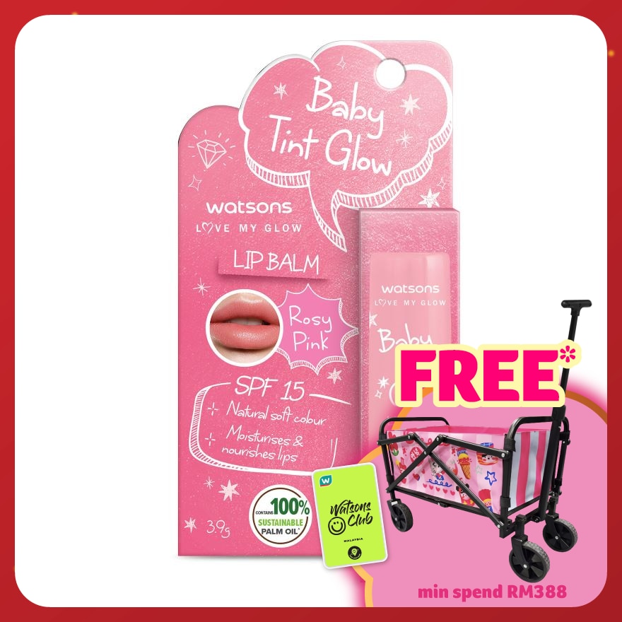 Baby Tint Glow Lip Balm SPF15 Rosy Pink 3.9g