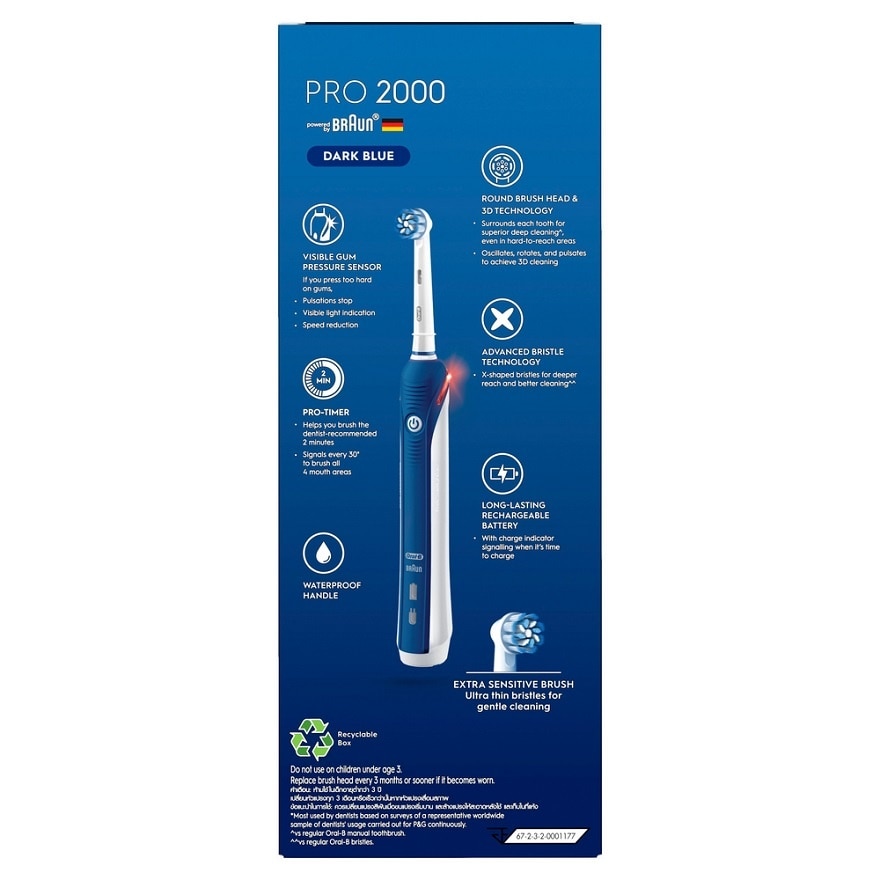 POC Pro 2 Electric Toothbrush Rechargeable Powered By Braun 1s