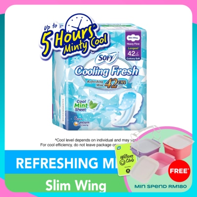 SOFY Cooling Fresh Night Slim Wing 42cm 6s