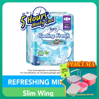 SOFY - Cooling Fresh Night Slim Wing 42cm 6s