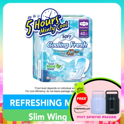 SOFY - Cooling Fresh Night Slim Wing 42cm 6s