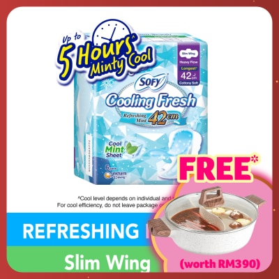SOFY Cooling Fresh Night Slim Wing 42cm 6s