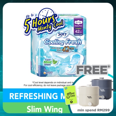 SOFY Cooling Fresh Night Slim Wing 42cm 6s