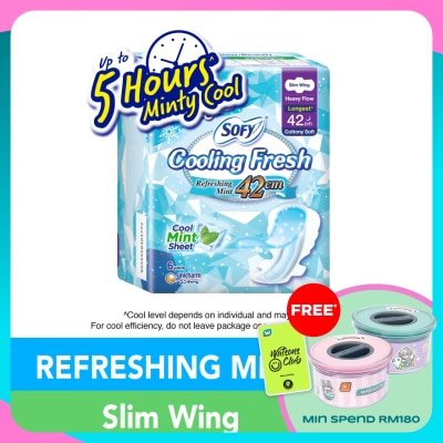 SOFY Cooling Fresh Night Slim Wing 42cm 6s