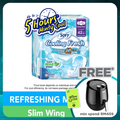 SOFY Cooling Fresh Night Slim Wing 42cm 6s
