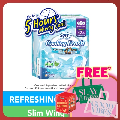 SOFY Cooling Fresh Night Slim Wing 42cm 6s