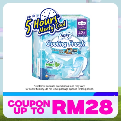 SOFY Cooling Fresh Night Slim Wing 42cm 6s