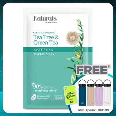 NATURALS BY WATSONS Tea Tree & Green Tea Mattifying Facial Mask 1s