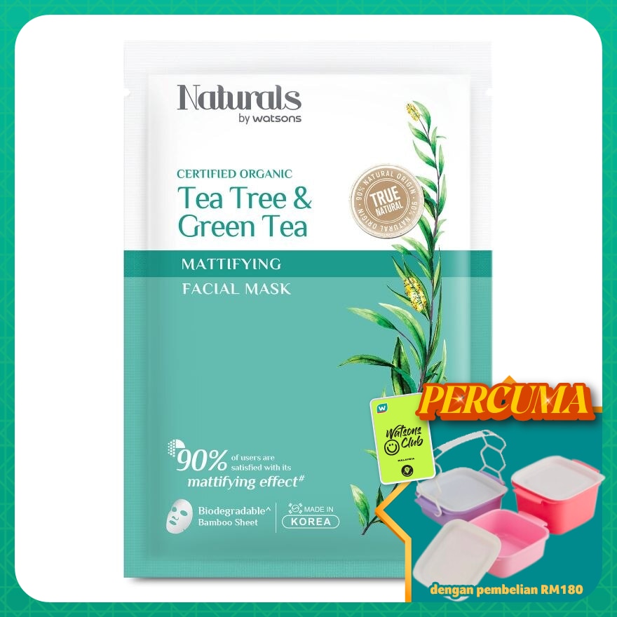 Tea Tree & Green Tea Mattifying Facial Mask 1s