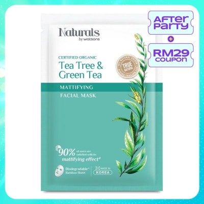 NATURALS BY WATSONS Tea Tree & Green Tea Mattifying Facial Mask 1s