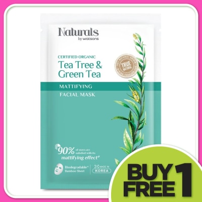 NATURALS BY WATSONS Tea Tree & Green Tea Mattifying Facial Mask 1s