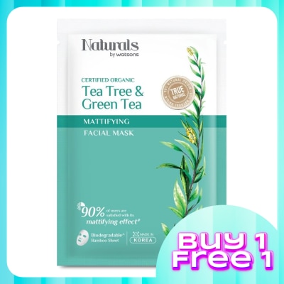 NATURALS BY WATSONS Tea Tree & Green Tea Mattifying Facial Mask 1s