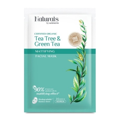 NATURALS BY WATSONS Tea Tree & Green Tea Mattifying Facial Mask 1s