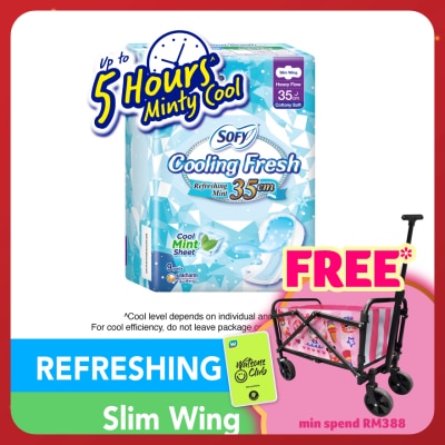 SOFY Cooling Fresh Night Slim Wing 35cm 9s