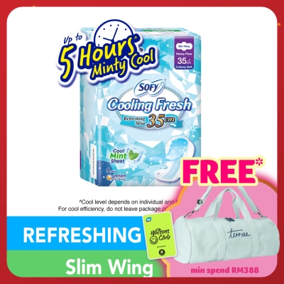 SOFY Cooling Fresh Night Slim Wing 35cm 9s