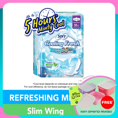 SOFY Cooling Fresh Night Slim Wing 35cm 9s