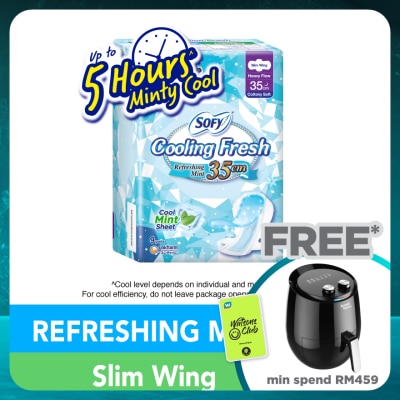 SOFY Cooling Fresh Night Slim Wing 35cm 9s
