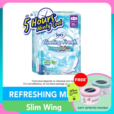 SOFY Cooling Fresh Night Slim Wing 35cm 9s