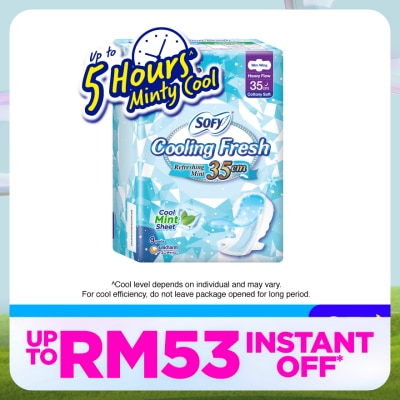 SOFY Cooling Fresh Night Slim Wing 35cm 9s