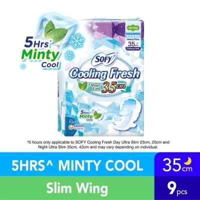 SOFY Cooling Fresh Night Slim Wing 35cm 9's