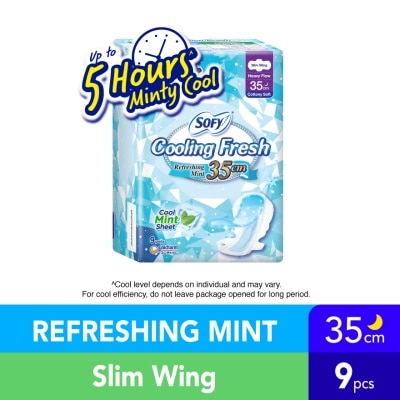 SOFY Cooling Fresh Night Slim Wing 35cm 9s