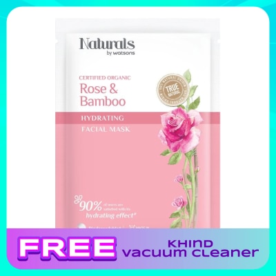 NATURALS BY WATSONS Rose & Bamboo Hydrating Facial Mask 1s