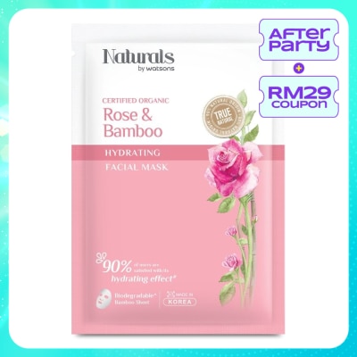 NATURALS BY WATSONS Rose & Bamboo Hydrating Facial Mask 1s