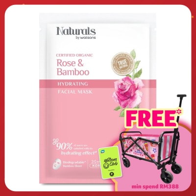 NATURALS BY WATSONS Rose & Bamboo Hydrating Facial Mask 1s