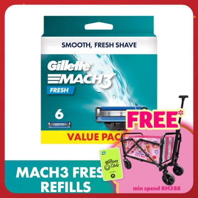 GILLETTE Mach3+ Replacement Cartridge Refill 6s