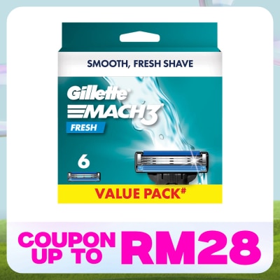 GILLETTE Mach3+ Replacement Cartridge Refill 6s
